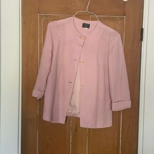 Ballet pink linen blazer